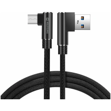 Vads Swissten, Micro USB/USB, 120 cm, melna krās