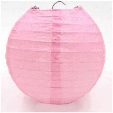 Laterna papīra gaiši rozā 30 cm
