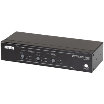 Aten 2x2 True 4K HDMI Matrix Switch with Audio De-