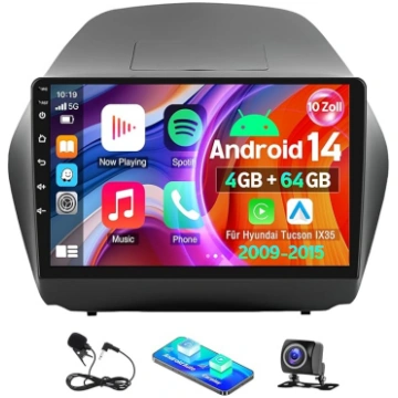 Android 14 Auto radio 10 collu Hyundai Tucson IX35