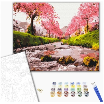 Gleznošana pēc skaitļiem Upe pie sakuras (BS25577)