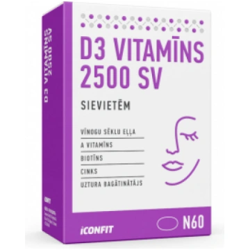 ICONFIT D3 Vitamīns 2500, 60 kapsulas
