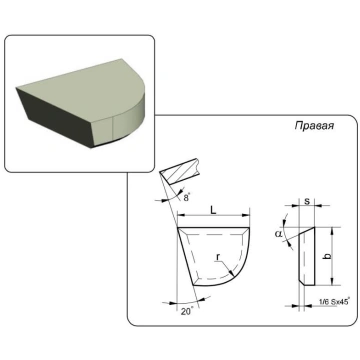 Cietsakausējuma plāksnīte 06010 T5K10 06010T5K10