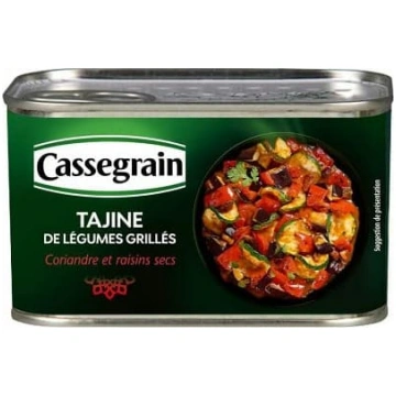 Cassegrain tadžīns ar grilētiem dārzeņiem, koriand