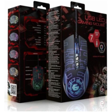 MOUSE USB OPTICAL GAMING/BLACK MUSG-RGB-01 GEMBIRD