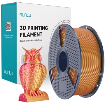 Sunlu PLA+ Silk Dual Color Filament (Red and Gold)