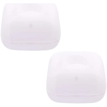 NUODWELL 2 Pack Clear Travel Soap Box Handmade Wat