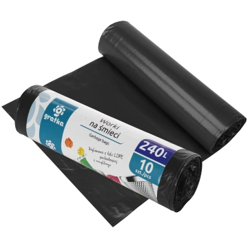Atkritumu maisi 240L LDPE 10 gab. 7.5 x 28 x 7.5 1