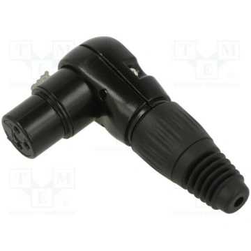 Connector: XLR; plug; female; RAMP; PIN: 3; angled