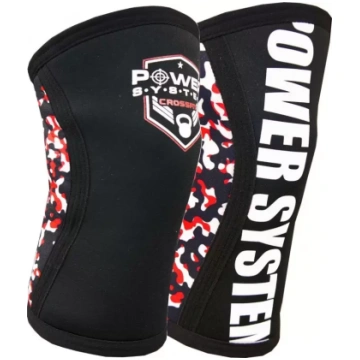 POWER SYSTEM Crossfit Knee Sleeves Camo Red