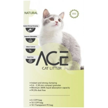 Ace Natural - Cementējošās smiltis kaķu tualetei 1