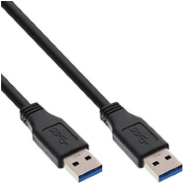Kabel USB InLine USB 3.0 A/A 0.5m Black (35205) ( 