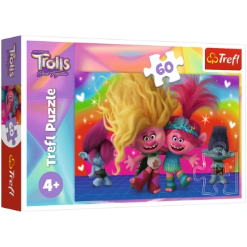 TREFL TROLLS Puzle Troļļi 3, 60 gab. (17386T)