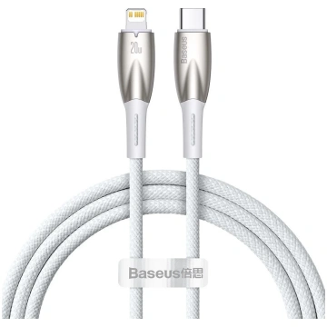 „Baseus“ USB-C – „Lightning“ USB kabelis, 1 m, bal