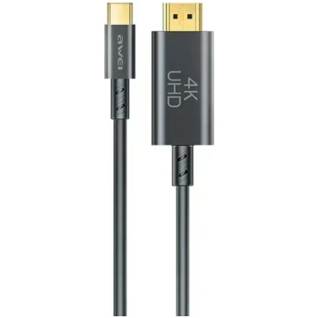 AWEI CL-212T USB-C uz HDMI 4K 30Hz kabelis (Melns)