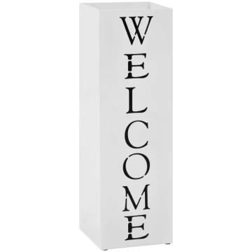 Lietussargu statīvs welcome, balts tērauds