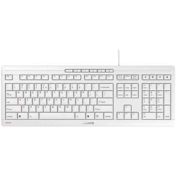CHERRY TAS STREAM KEYBOARD Corded EU-Layout weiß/G