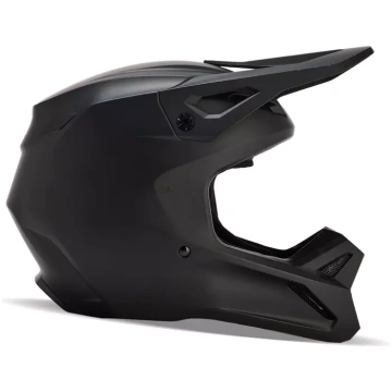 Fox V1 Solid Matte Black XXL motociklu ķivere