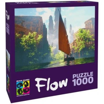 Puzle FLOW Puzzle 1000 - Boat and buildings Brain 