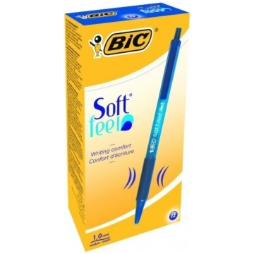 Lodīšu pildspalvas BIC SOFTFEEL CLIC 0,32 mm, zila