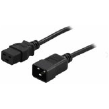 Deltaco Power cord IEC C19 - IEC C20 0.5m black ak