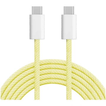 60W USB Type C - USB Type C kabelis 1m dzeltens Kr