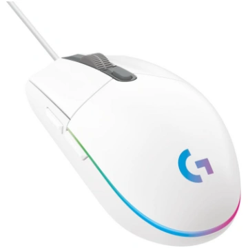 Logitech G102 LightSync, optiskā, balta - Datorpel