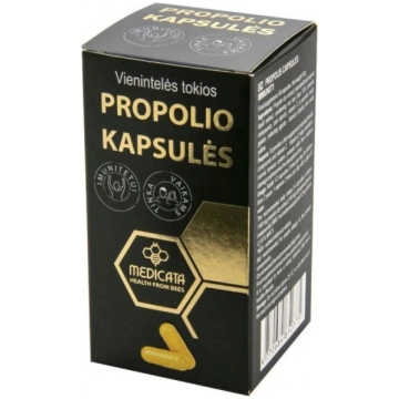 Propoliss kapsulās imunitātei, 40 kapsulas Medicat