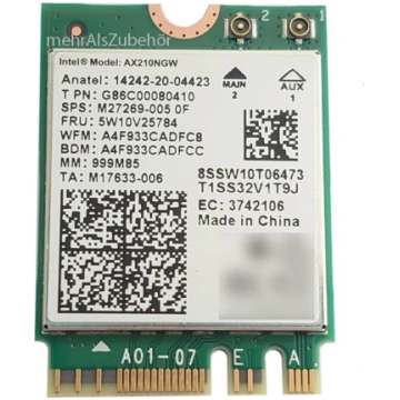 Intel Wi-Fi 6E AX210 (Gig+) ANE55B097TP87CHT