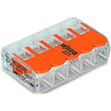 WAGO 221-415 Pluggable Terminal Block 5 Ways 450 V