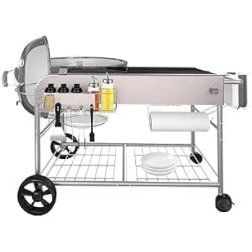 GFTIME Edelstahl Grilltisch Grillwagen für Weber 4