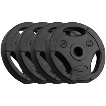 Set of bitumen weights 4x2.5kg, hole 31mm, plate w