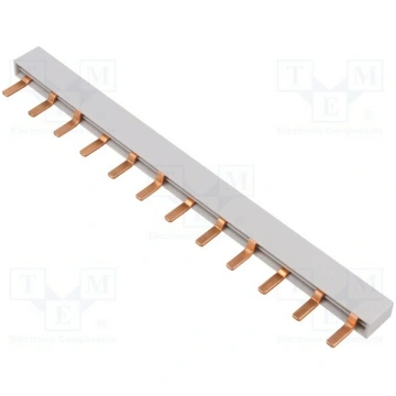 Busbar; 10mm2; Poles: 3; 63A; No.of mod: 12; 212mm