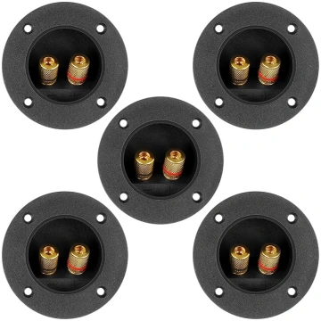 NUOBESTY Pack of 5 Round 2-Way Speaker Terminal Te