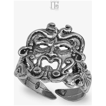 Anello in Argento con Maschera Apotropaica Cod. MG