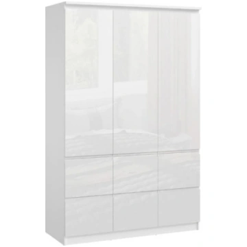 Skapis BOSTON S13 3D6S (Balts glancēts) | www