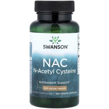 Swanson Vitamins, NAC, 600 mg, 100 Vegan Capsules