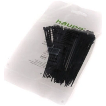 Stiprināšanas siksna Haupa, plastmasa, melna krās.