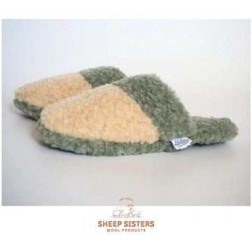 Pantofole in Lana Merino Latte e Matcha Sheep Sist