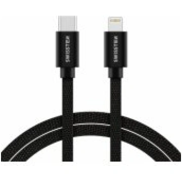 Swissten Textile Quick Charge 3.1 USB-C to Lightni