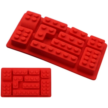 Silikona Forma Veidne LEGO Klucīšu Formā Šokolādei