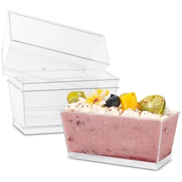 Yeelua 50 gab Plastmasas deserta kausi 5oz caurspī