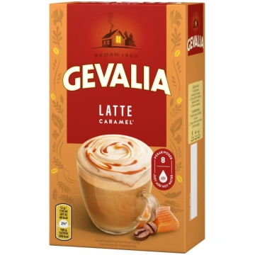 Gevalia Latte pulveris karameļu lattes pagatavošan