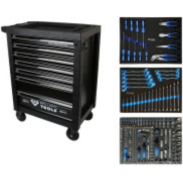 Tool cabinet with 7 drawers and 207 tools, Brillia