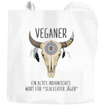Moonworks® Džutas maisiņš Vegan Slogan Smieklīgi v