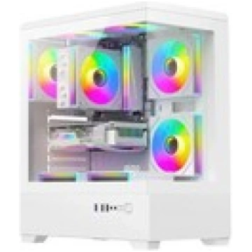 DarkFlash C365 computer case (white) + 5 fans