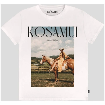 RANCH CREAM SLIM FIT T-SHIRT - S