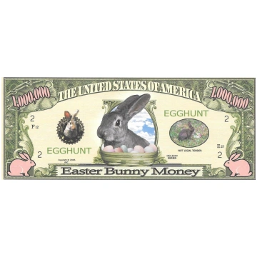 Miljons dolāri - Easter Bunny Money, suvenīra bank