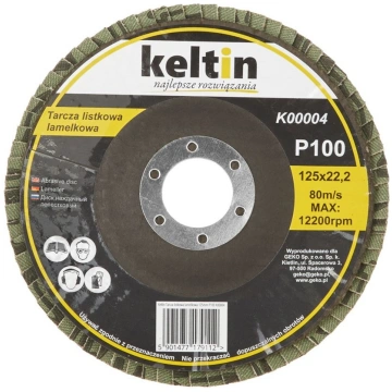 125mm Slīpripas P100, tērauda un koka apstrādei, K
