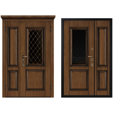 Metāla ārdurvis ar stiklu privātmājai CM1810/9 Met